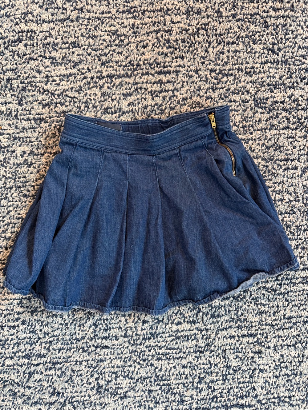 Crewcuts, J. Crew denim girls skirt with Side Zip, size 8